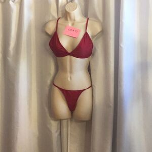 NWOT red string bikini in size 6 by M ZAFUL